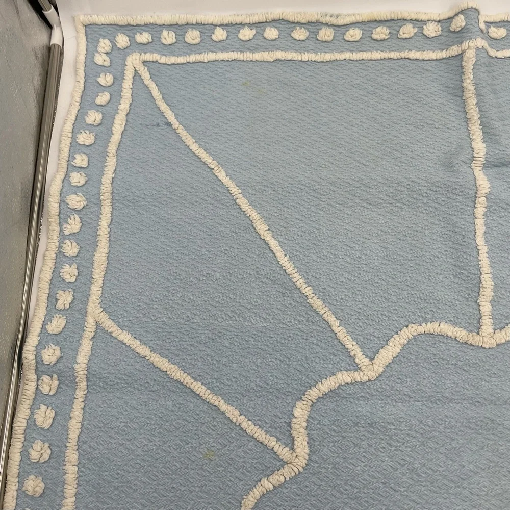Vintage Baby Blanket Dog‎ Throw Fuzzy Texture Minimalist Simple Blue Girl Boy